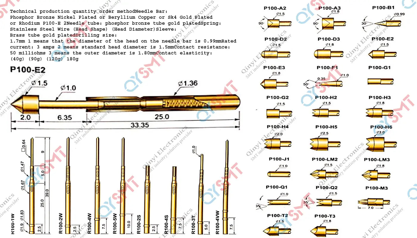 P100-B1 Pogo Pin QYSMT