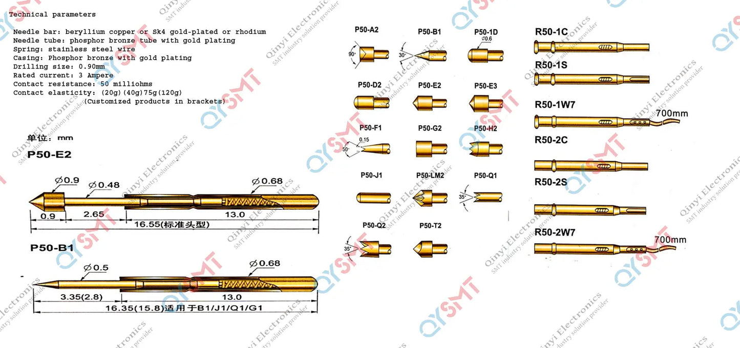 POGO PIN P50-1D QYSMT