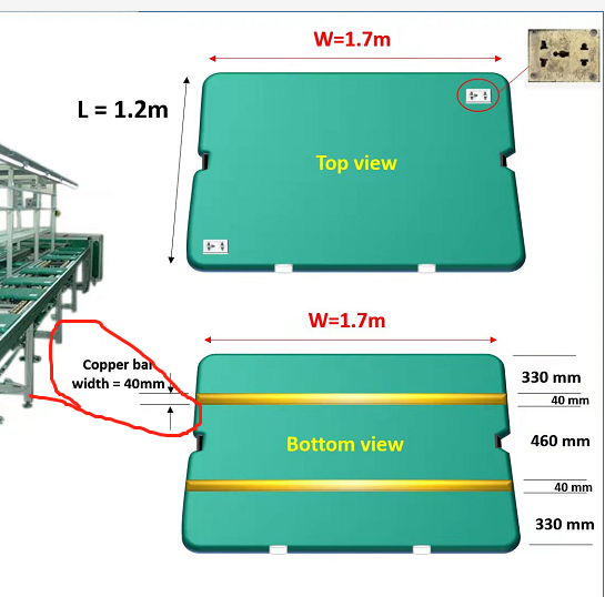 Assembleon pallets W1.7 L1.2 M * M * T25mm QYSMT